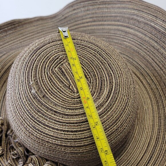 WOMENS Cotton Bendable Wide Brim Large Wedding, Summer Beach Holiday Party Hat - Picture 10 of 16